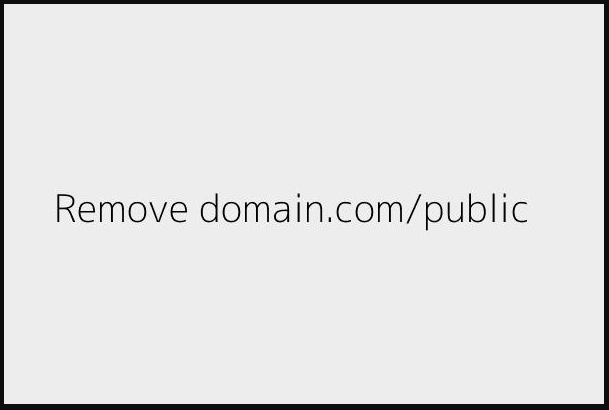 Remove public path from Laravel Website